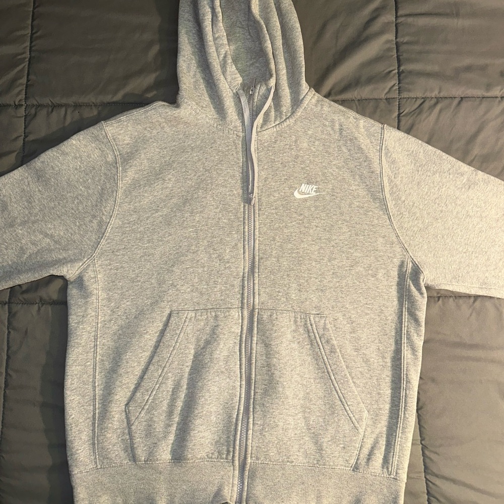 Nike Gray Zip-Up Hoodie